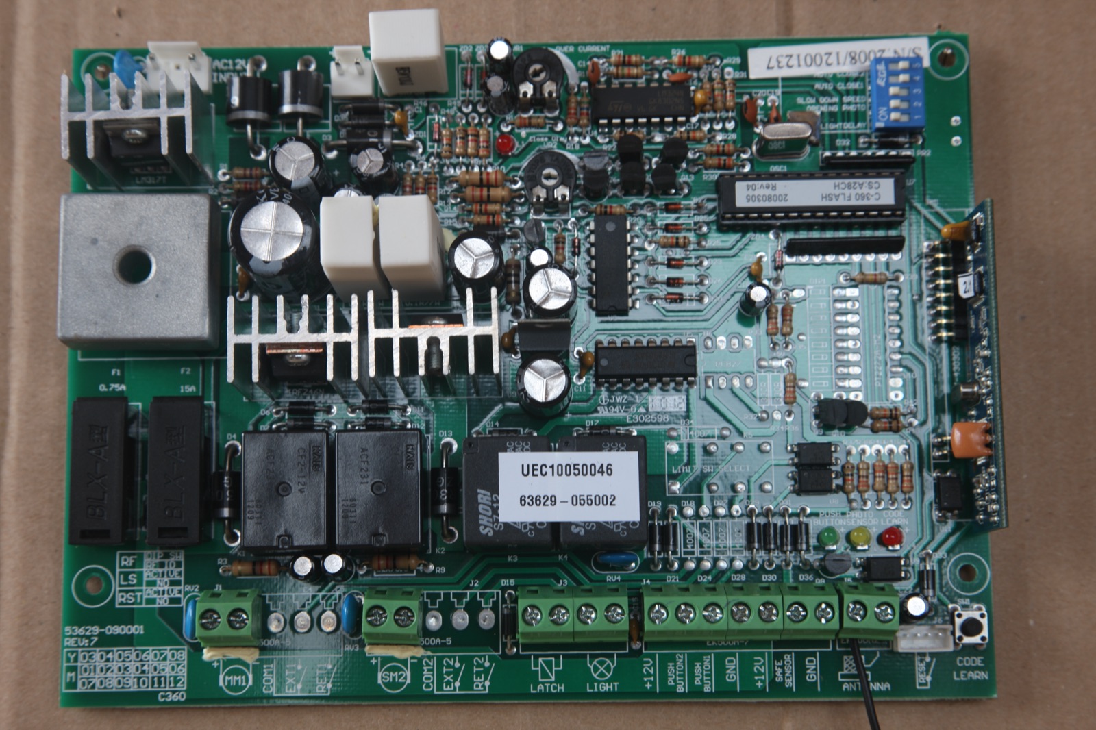Gate opener control board